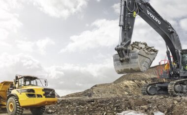 Volvo Excavator and Hauler